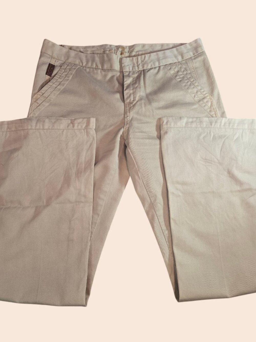 7 For All Mankind Jerome Dahan Khaki Chino Trouser Pants Size 30 100% Cotton USA
